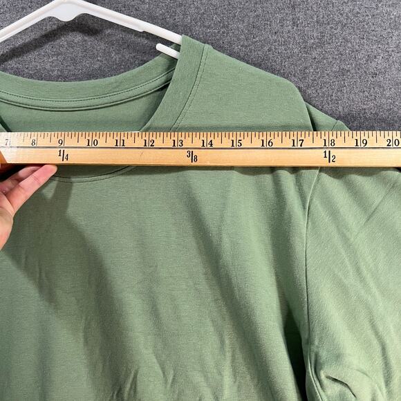 Cuddl Duds Cotton Heart Oversized Tunic Tee Seagrass Green Medium - Picture 4 of 8